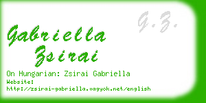 gabriella zsirai business card
